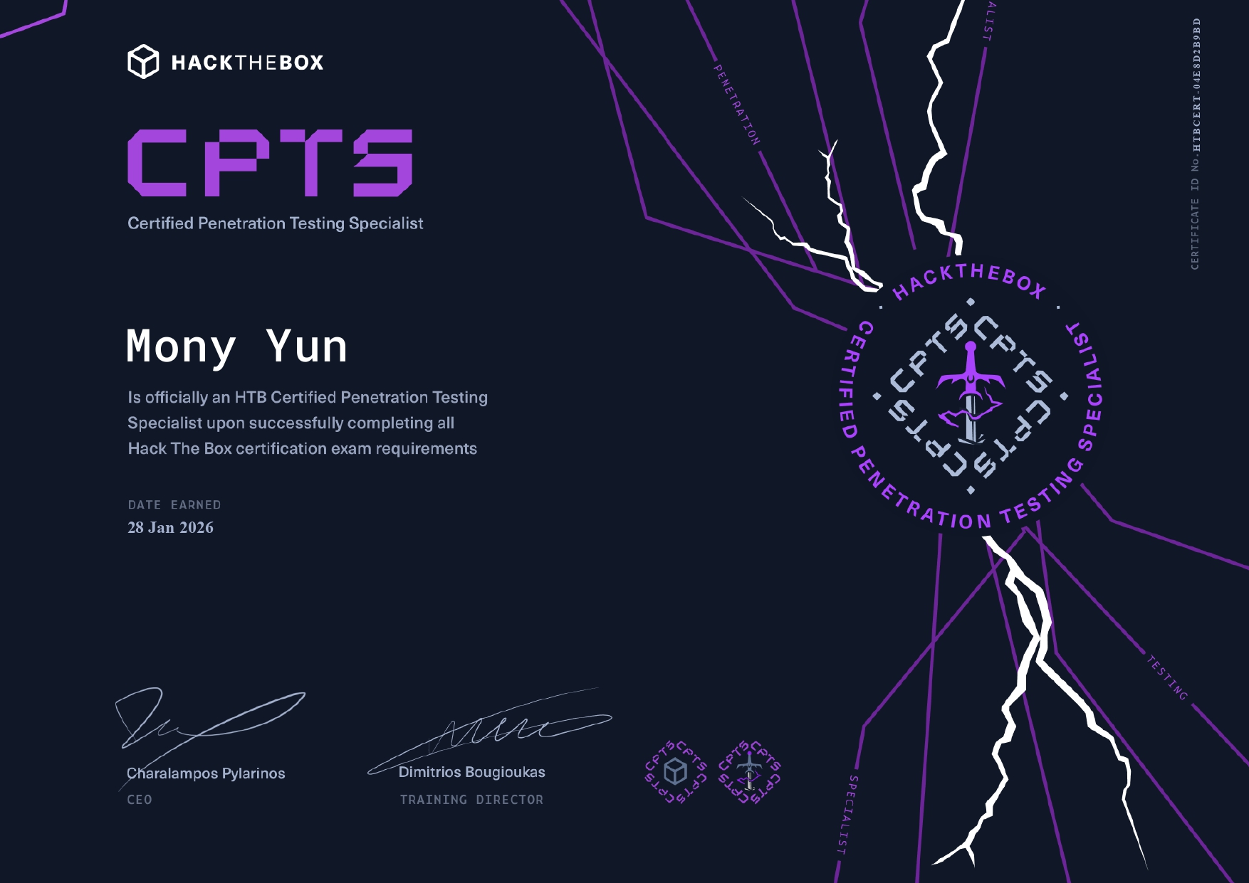 HTB CPTS Certification